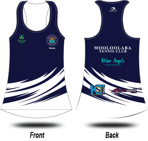 Mooloolaba Tennis Club - Player's Racer Singlet (Navy)