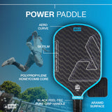 JOOLA Hyperion Double Vision 16mm Pickleball Paddle - Bolt Blue