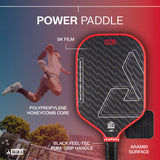 JOOLA Perseus Double Vision 16mmPickleball Paddle - Blaze Red
