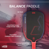 JOOLA Agassi Edge Heat Vision 16mm Pickleball Paddle - Blaze Red