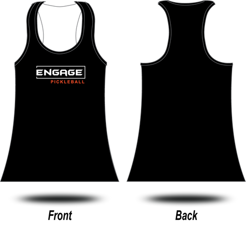 Engage Pickleball - Female Racer Singlet (Black)