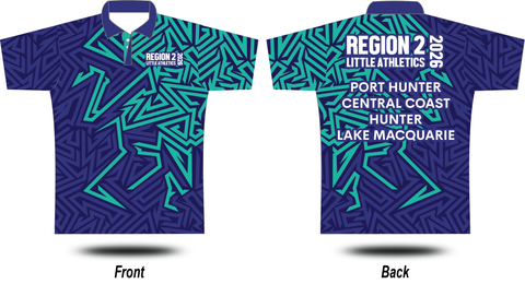 REGION 2 LITTLE ATHLETICS - 2026 Polo PRE-ORDER