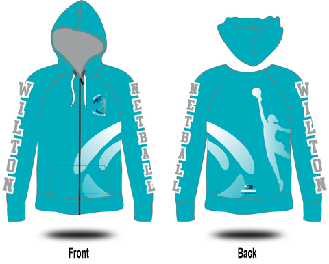 WILTON NETBALL - Zip Hoodie (Blue) - PRE-ORDER