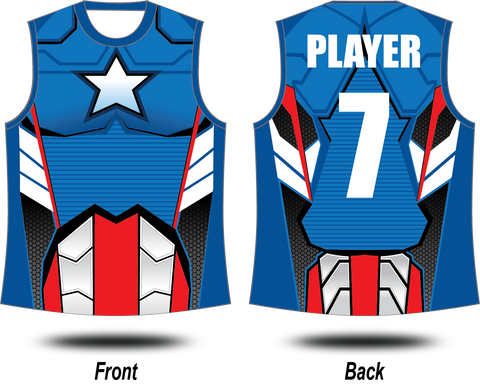 CHARACTER DESIGNS - Captain America Singlet A