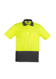 SYZMIK WORKWEAR - Unisex Hi Vis Basic Spliced Polo - Short Sleeve - ZH231