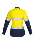SYZMIK WORKWEAR - Womens Hi Vis Spliced Industrial Shirt - Hoop Taped - ZWL123